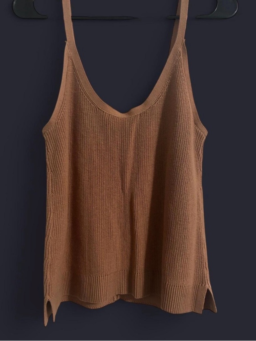 Abercrombie & Fitch Rust Brown Ribbed Button-Front Tank - Picture 4 of 4
